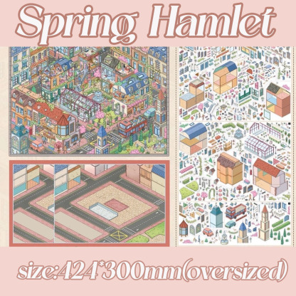 Weekend Morning DIY 3D Scene Stickers Collection - 5 Cute Miniature Scenes