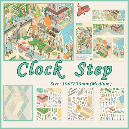 City Living DIY 3D Sticker Collection - 3 Cute Miniature Scene