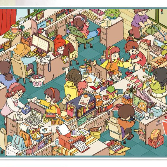 Cozy Room Factory DIY 3D Sticker Collection - 2 Cute Miniature Scenes