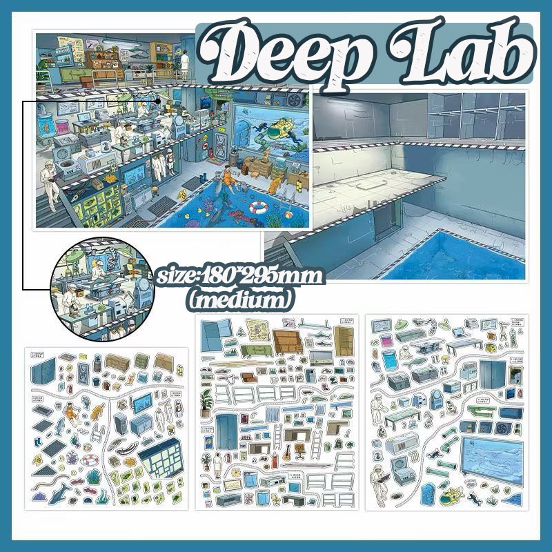 Scap Lodge DIY 3D Scene Stickers Collection - 2 Cute Miniature Scenes