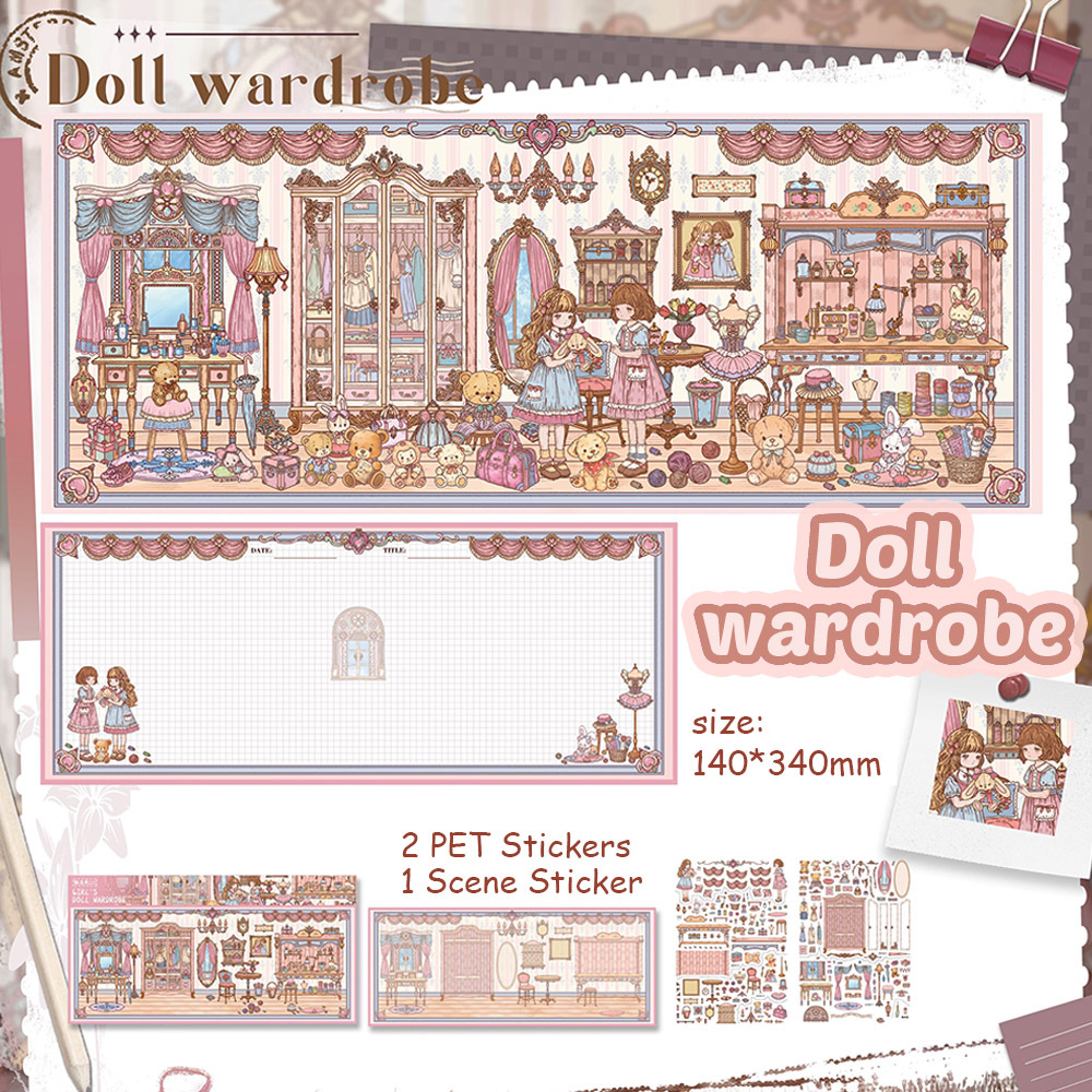 Plush Art Spot DIY 3D Scene Stickers - 3 Miniature Scenes