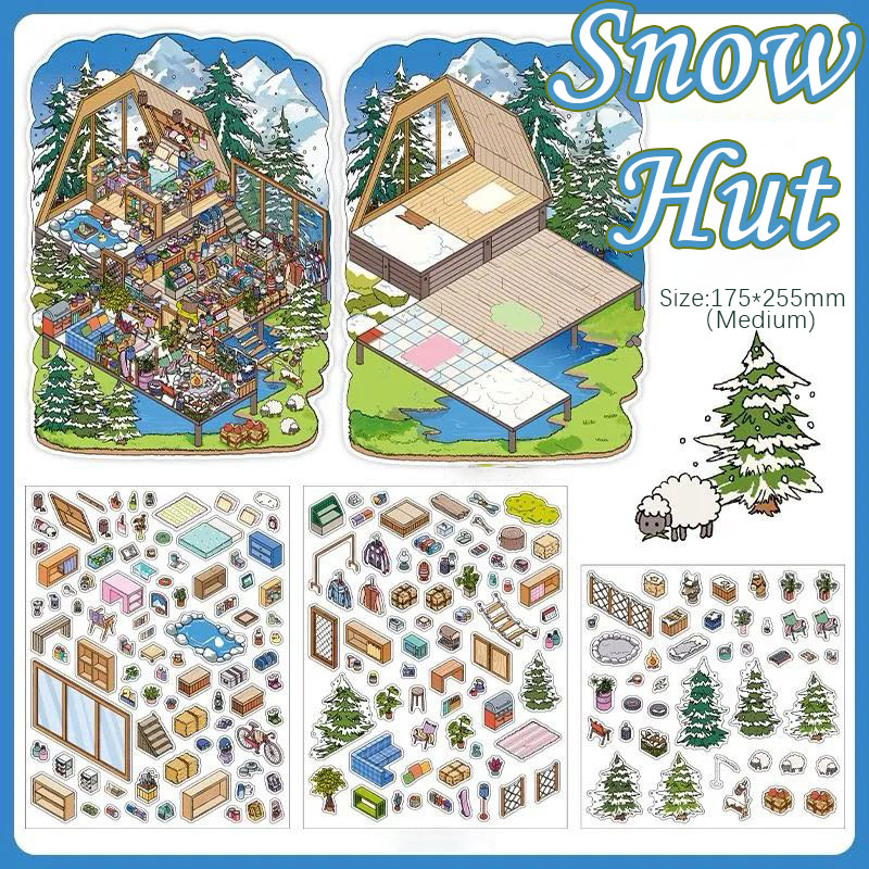 Four Seasons Homes  DIY 3D Sticker Collection - 4 Cute Miniature Scens