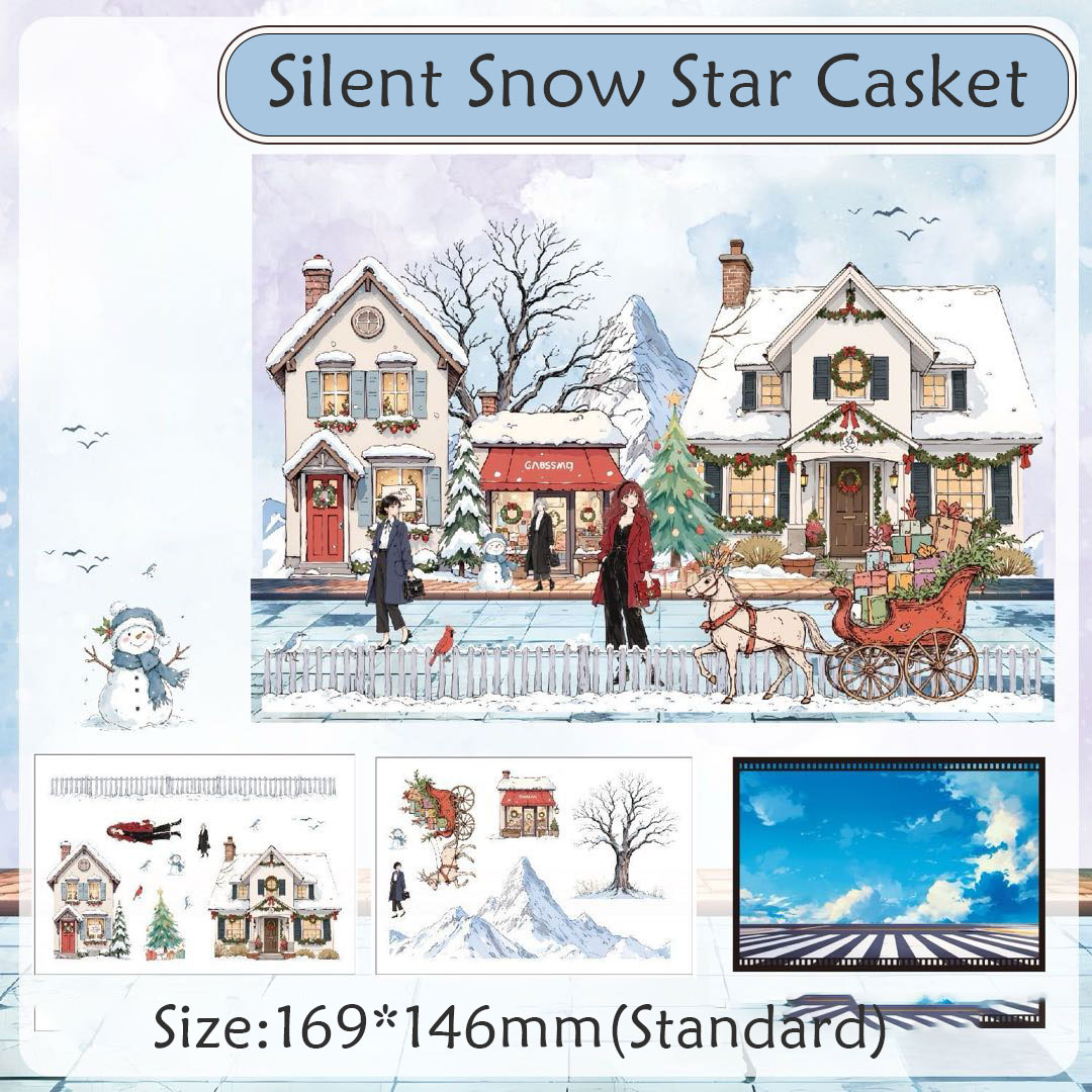 Gilded Seasons DIY 3D Scene Stickers Collection - 4 Cute Miniature Scenes