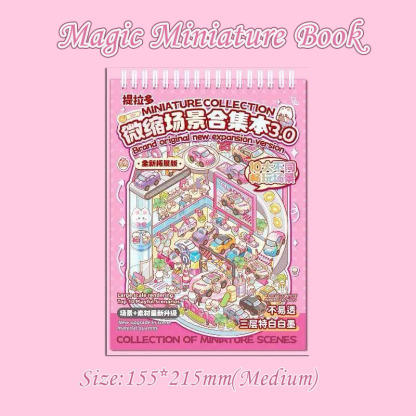 Little World Books DIY 3D Scene Stickers Collection - 2 Cute Miniature Scenes