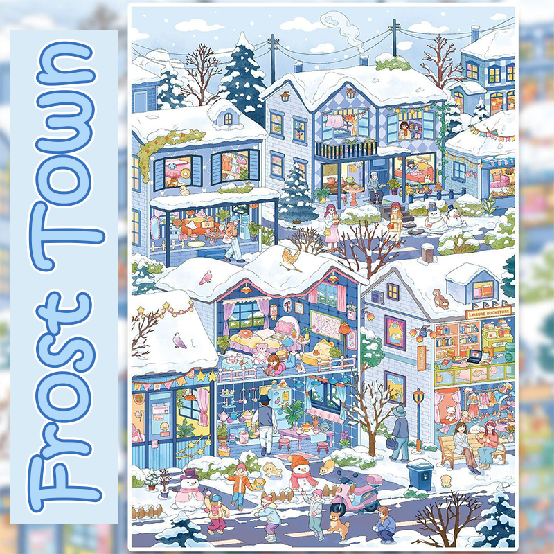 Townscapes Series DIY 3D Sticker Collection - 4 Cute Miniature Scenes