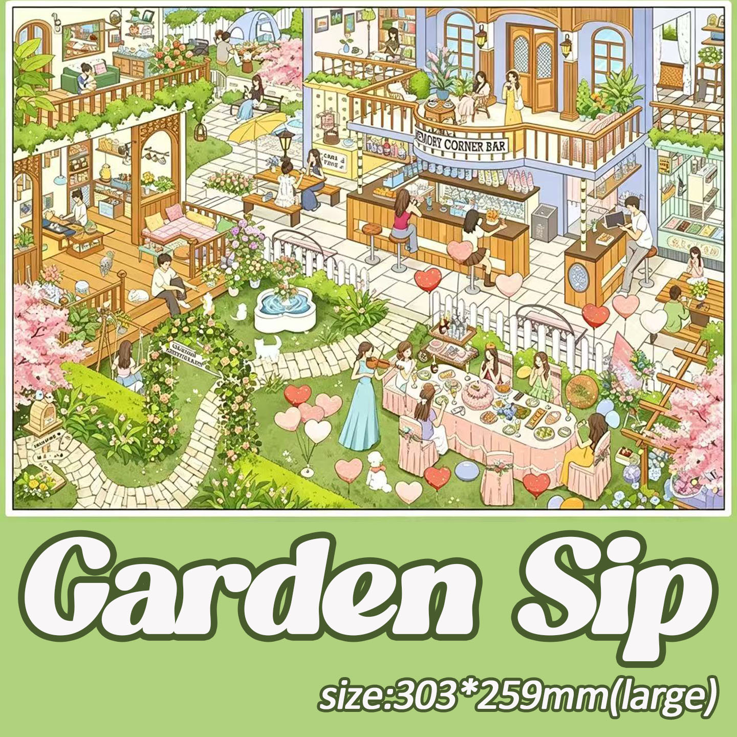 Social Towns DIY 3D Scene Stickers Collection - 3 Cute Miniature Scenes