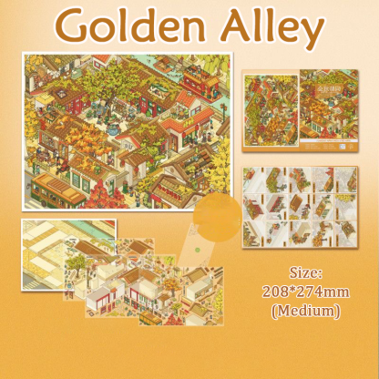 Time Alleys DIY 3D Scene Stickers - 4 Cute Miniature Scenes