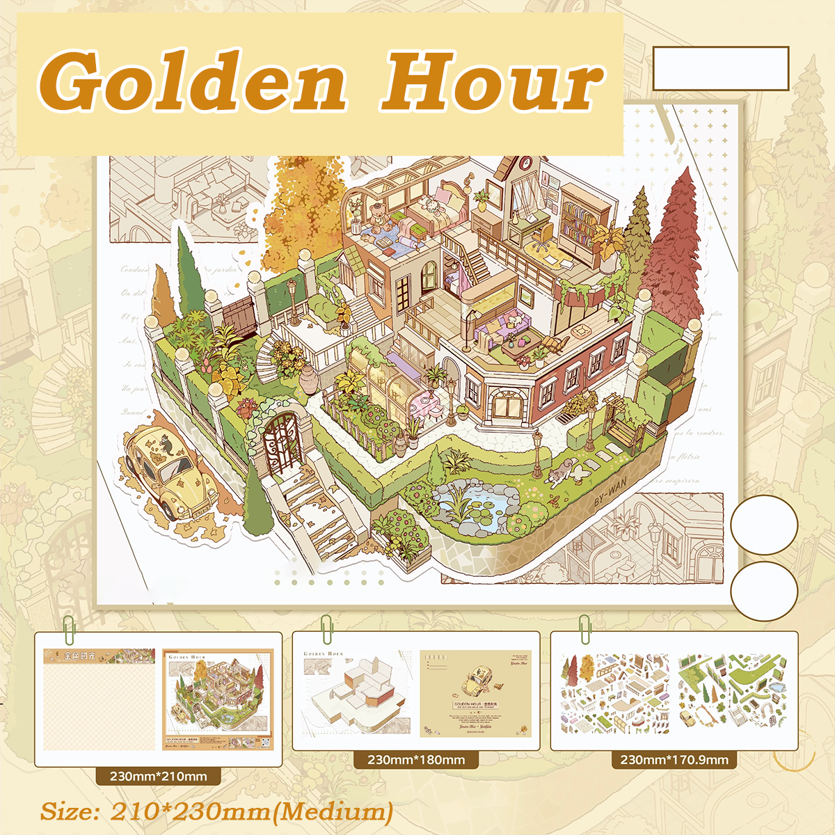 Still Frames DIY 3D Sticker Collection - 5 Cute Miniature Scene