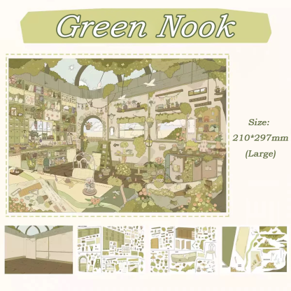 My Tiny Space DIY 3D Sticker Collection - 3 Cute Miniature Scenes