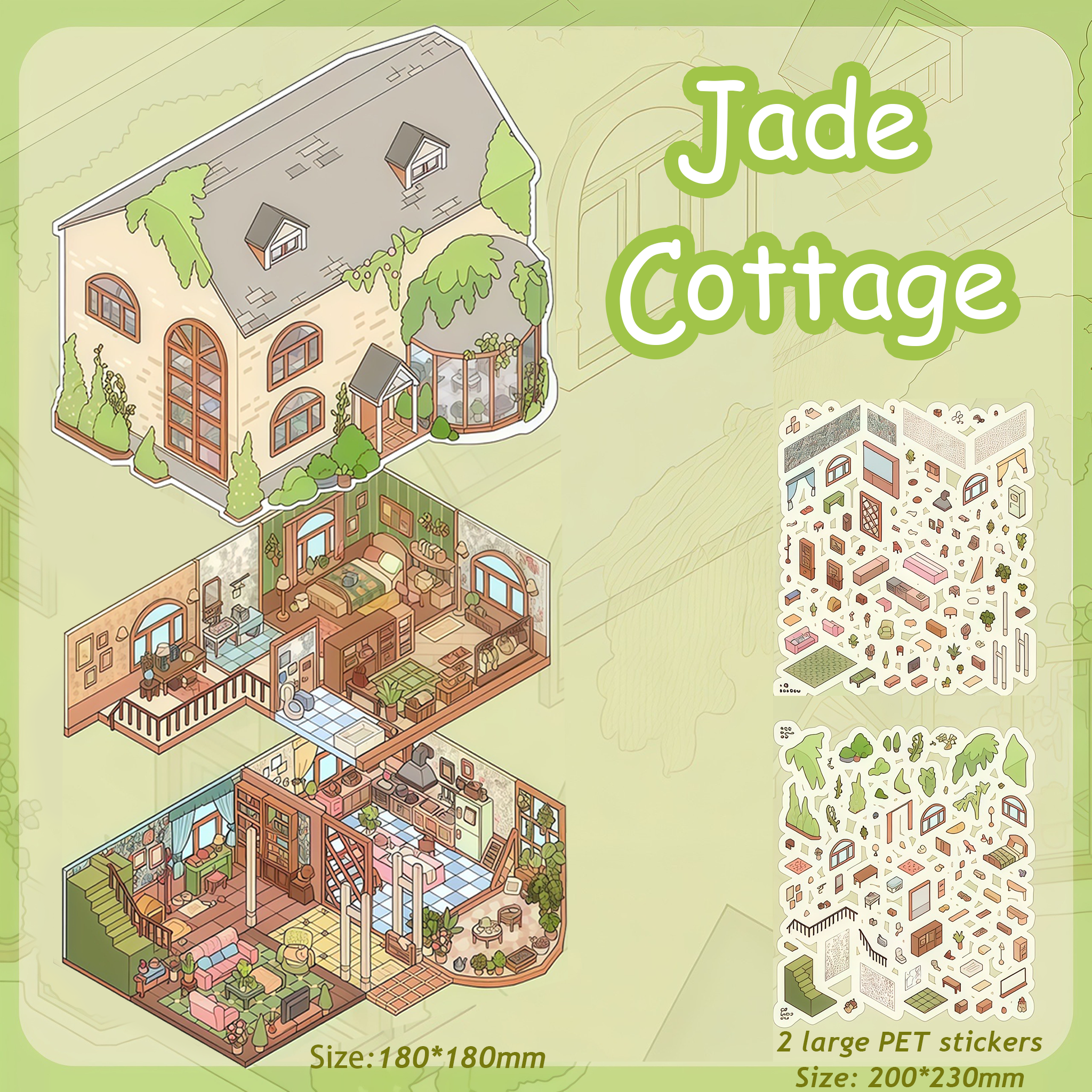 Nature Nests Series DIY 3D Sticker Collection -2 Cute Miniature Scenes