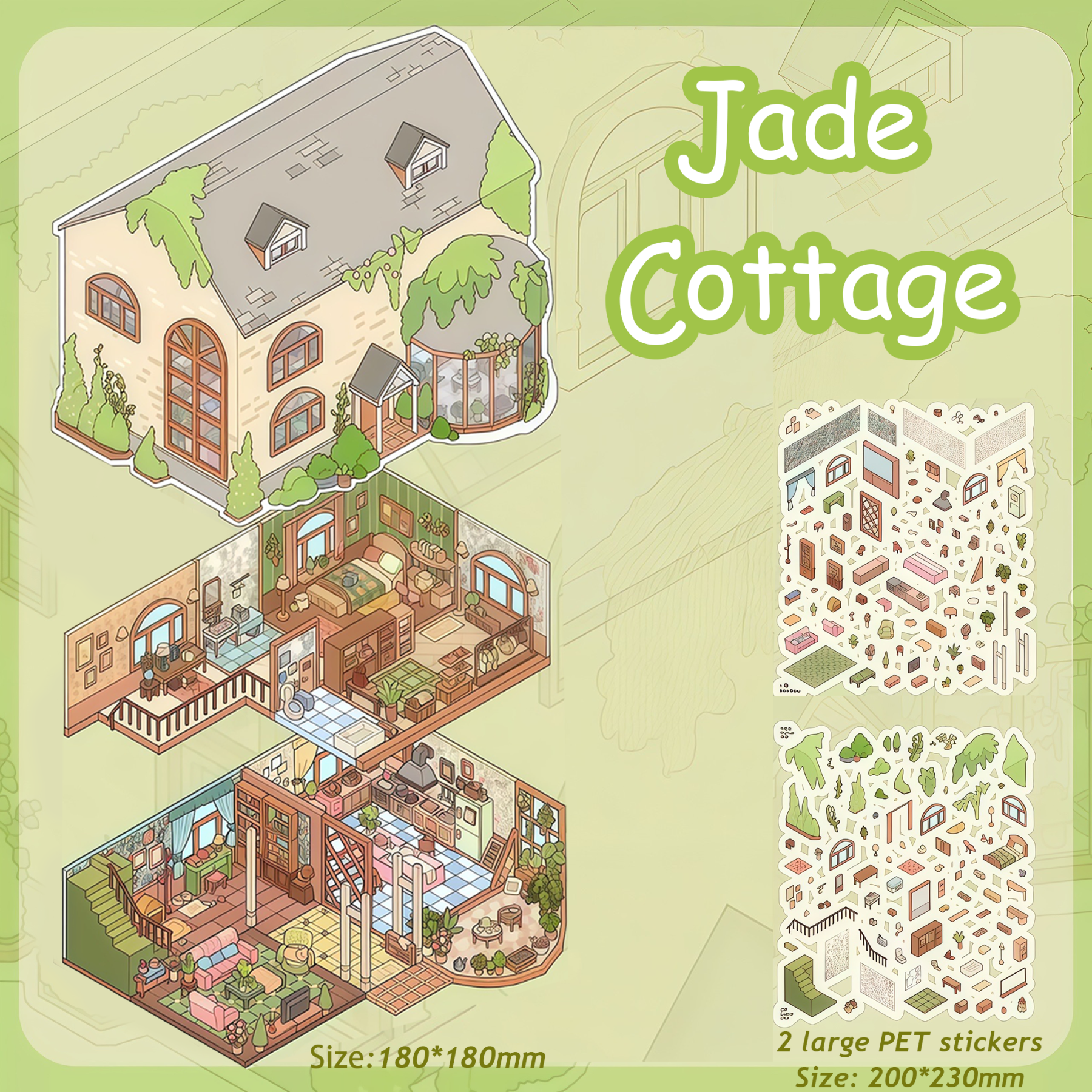 Nature Nests Series DIY 3D Sticker Collection -2 Cute Miniature Scenes