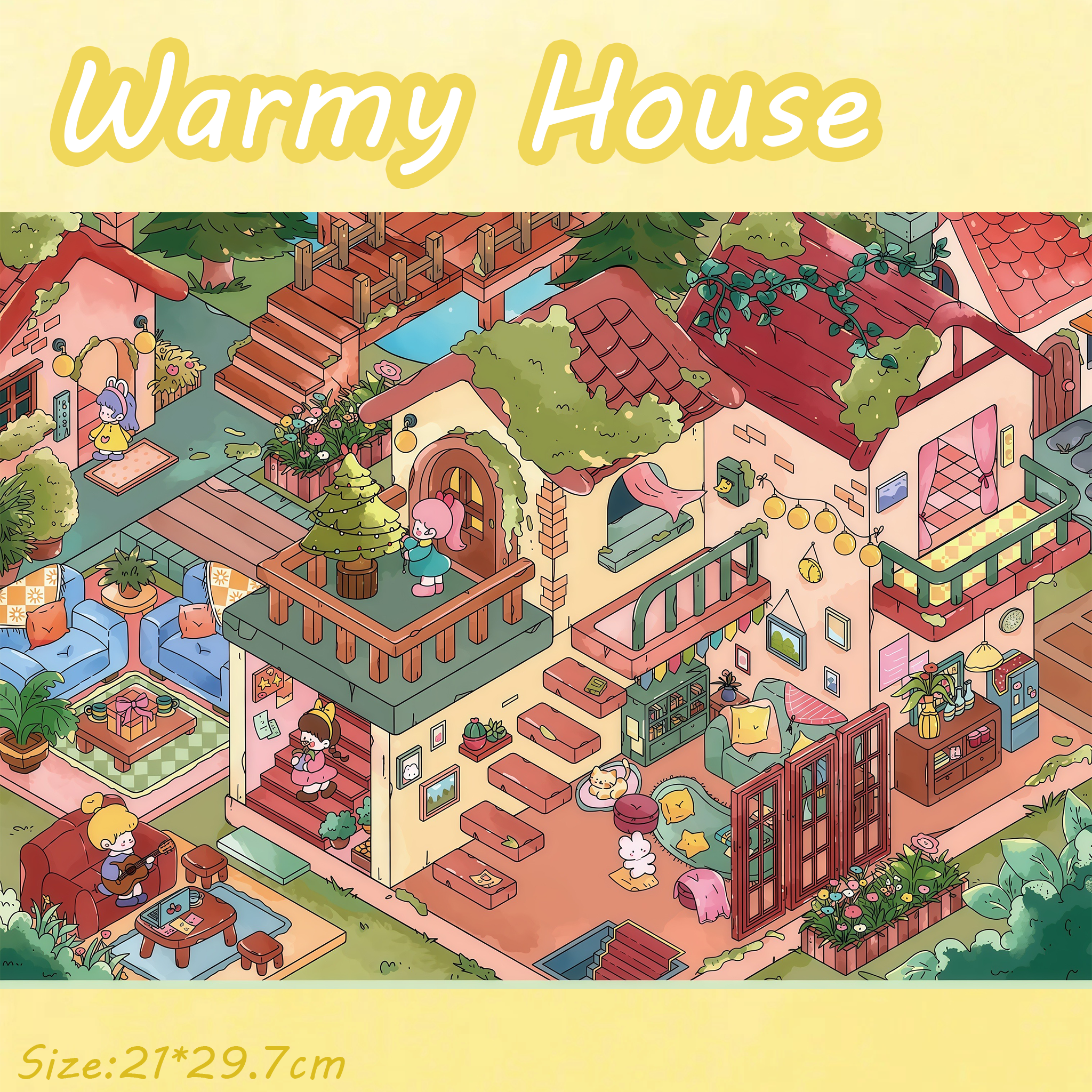 Warmy House DIY 3D Sticker Collection - Cute Miniature Scene