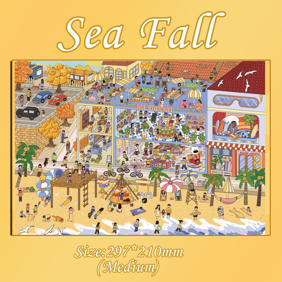 Seasonal Hamlet  DIY 3D Sticker Collection - 4 Cute Miniature Scens