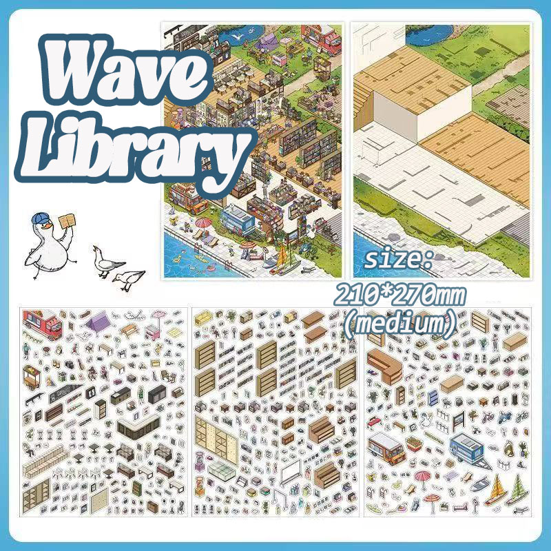 Harbor&Home DIY 3D Scene Stickers Collection - 4 Cute Miniature Scenes