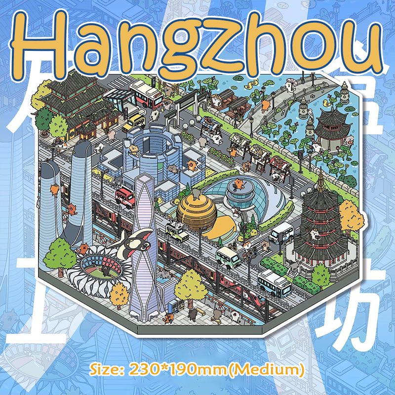 Urban Purr DIY 3D Scene Stickers - 2 Cute Miniature Scenes