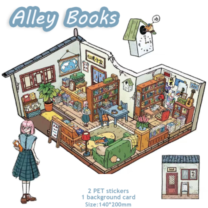 My Romance DIY 3D Sticker Collection - 4 Cute Miniature Scenes