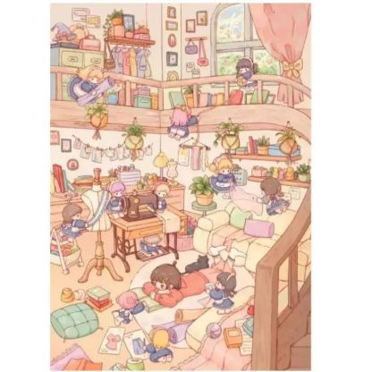 Little Tailor 3D Sticker Collection -  Cute Miniature Scene