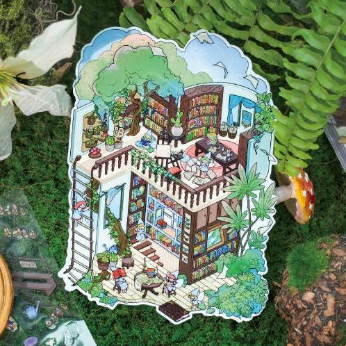 Vintage Fairy Tale Collection DIY 3D Sticker Collection - 4 Cute Miniature Scenes