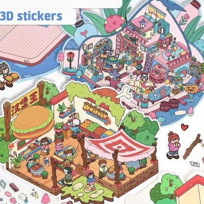 Creative Life DIY 3D Scene Stickers Lovely 2 Miniature Scenes