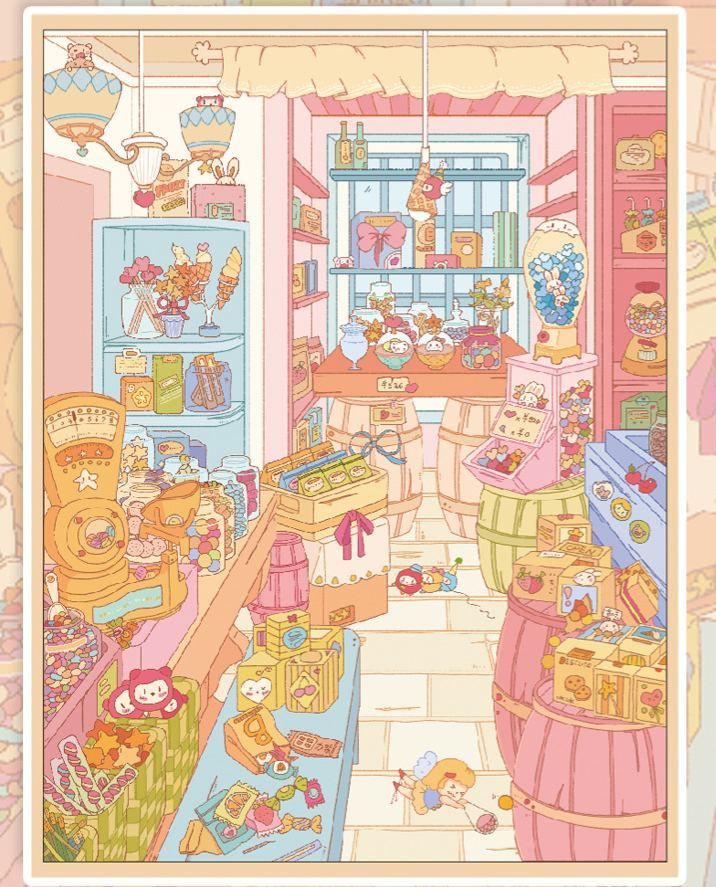 Home Diary DIY 3D Scene Stickers - 4 Cute Miniature Scenes