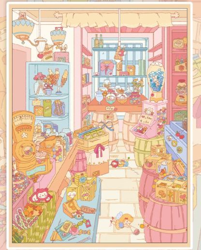 Home Diary DIY 3D Scene Stickers - 4 Cute Miniature Scenes