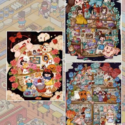 Darkly Told Tales DIY 3D Sticker Collection - 3 Cute Miniature Scenes