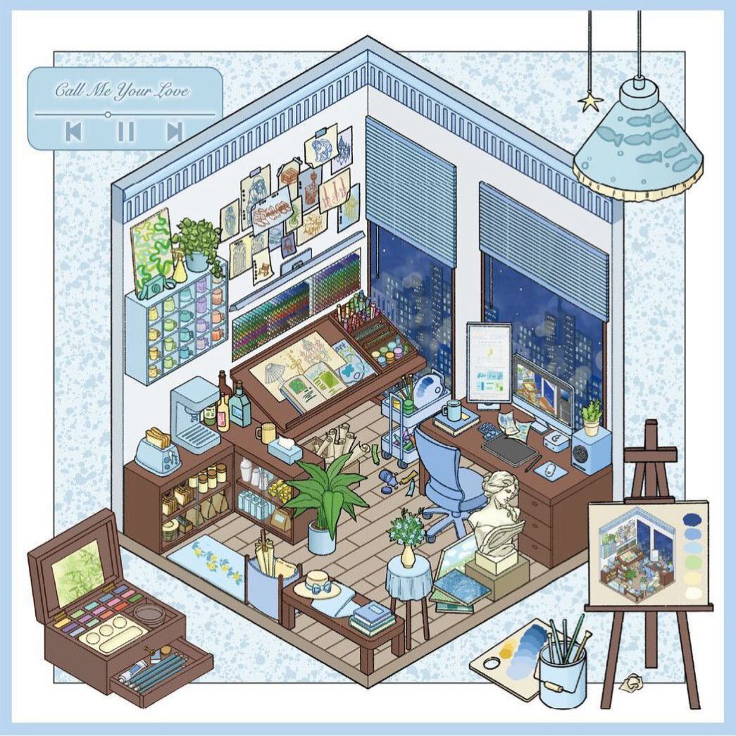 Rooms Book DIY 3D Scene Stickers - Cute Miniature Scene