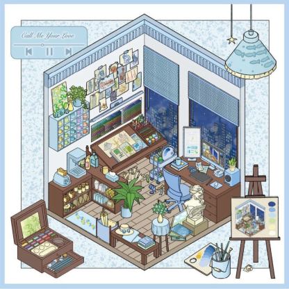 Rooms Book DIY 3D Scene Stickers - Cute Miniature Scene