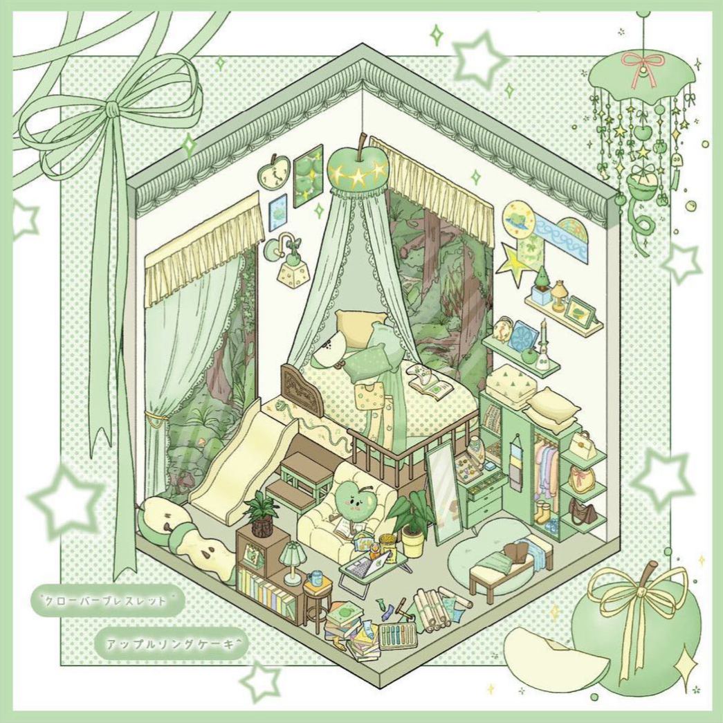 Rooms Book DIY 3D Scene Stickers - Cute Miniature Scene