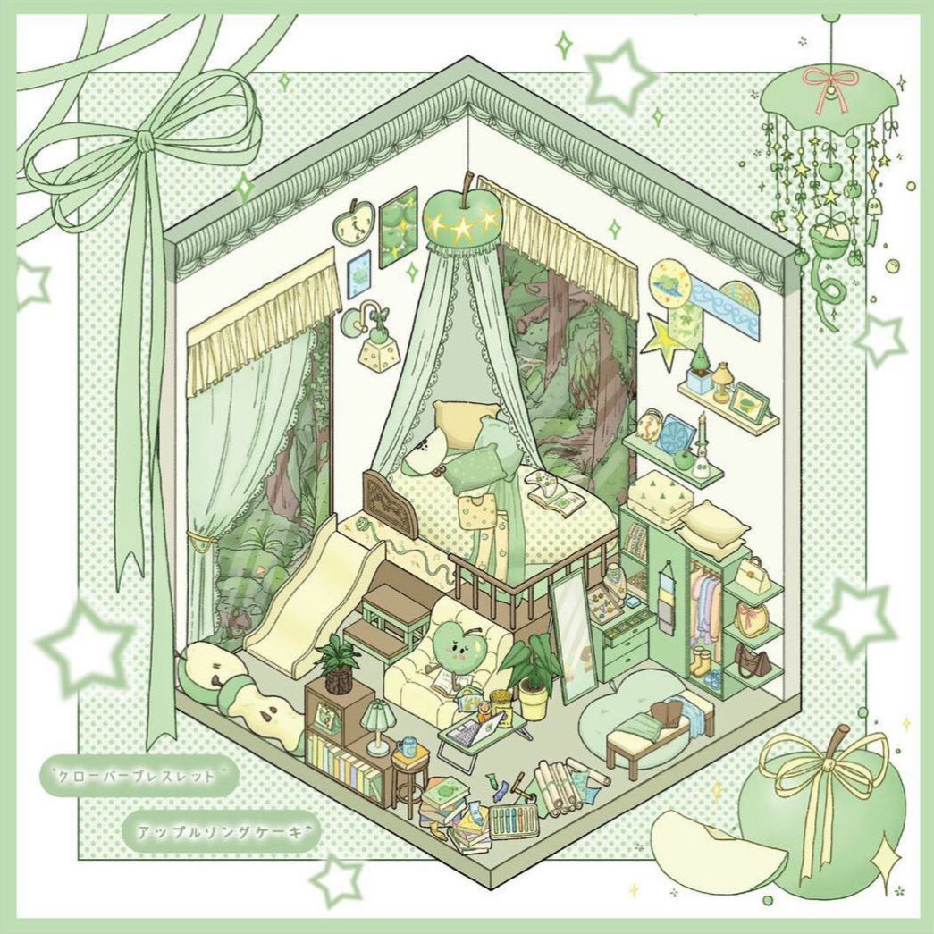 Rooms Book DIY 3D Scene Stickers - Cute Miniature Scene