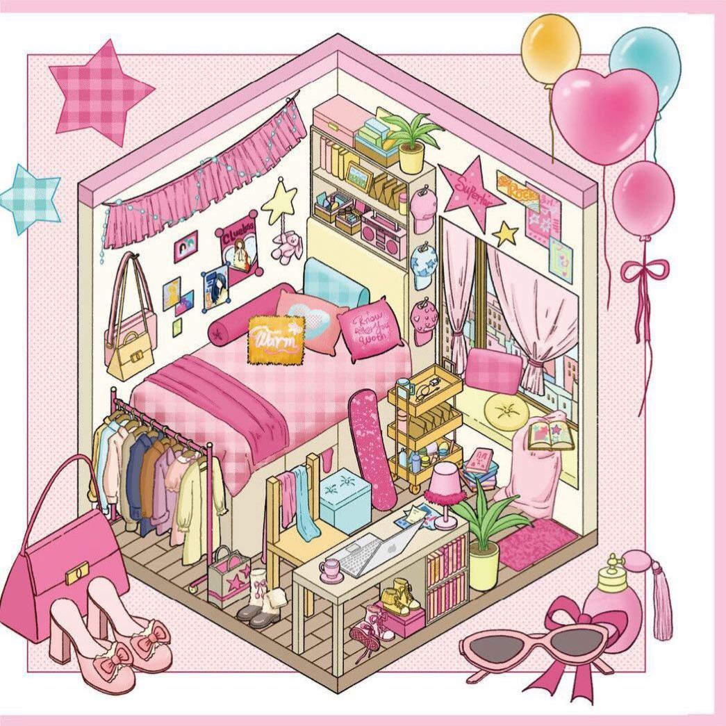 Rooms Book DIY 3D Scene Stickers - Cute Miniature Scene