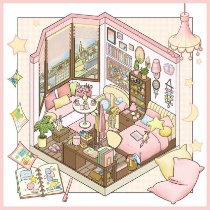 Rooms Book DIY 3D Scene Stickers - Cute Miniature Scene