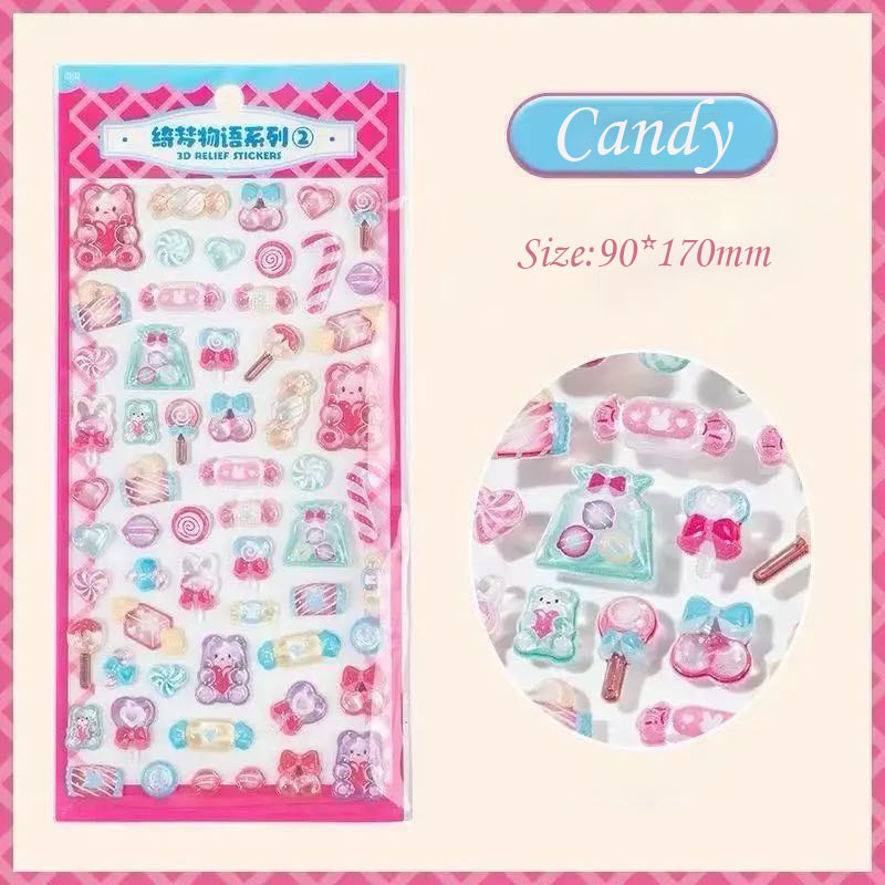 Tiny Treats DIY 3D Epoxy Resin Stickers- 4 Cute Sets