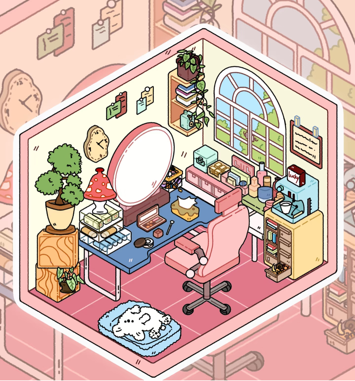 South Window Nap 3D Sticker Collection - 3 Cute Miniature Scenes