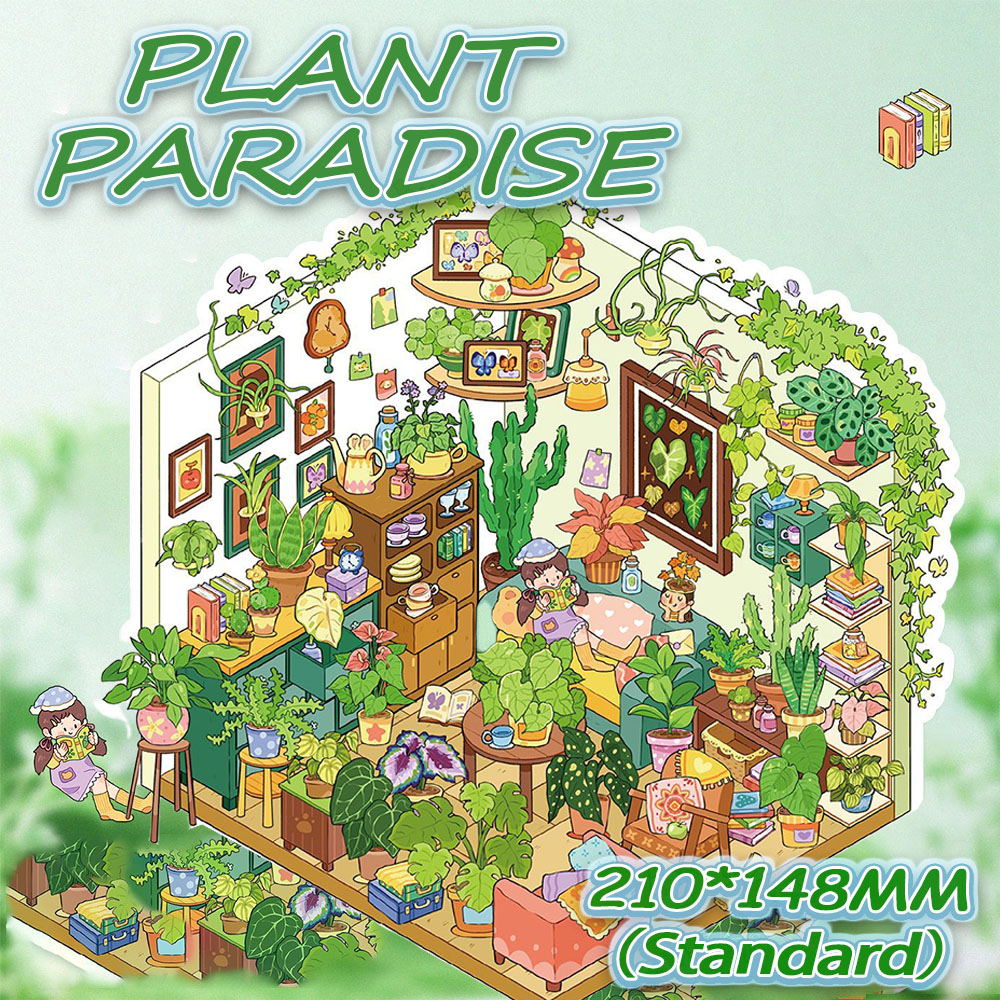 Kawaii 3D Sticker Collection - 7 Cute Miniature Scenes