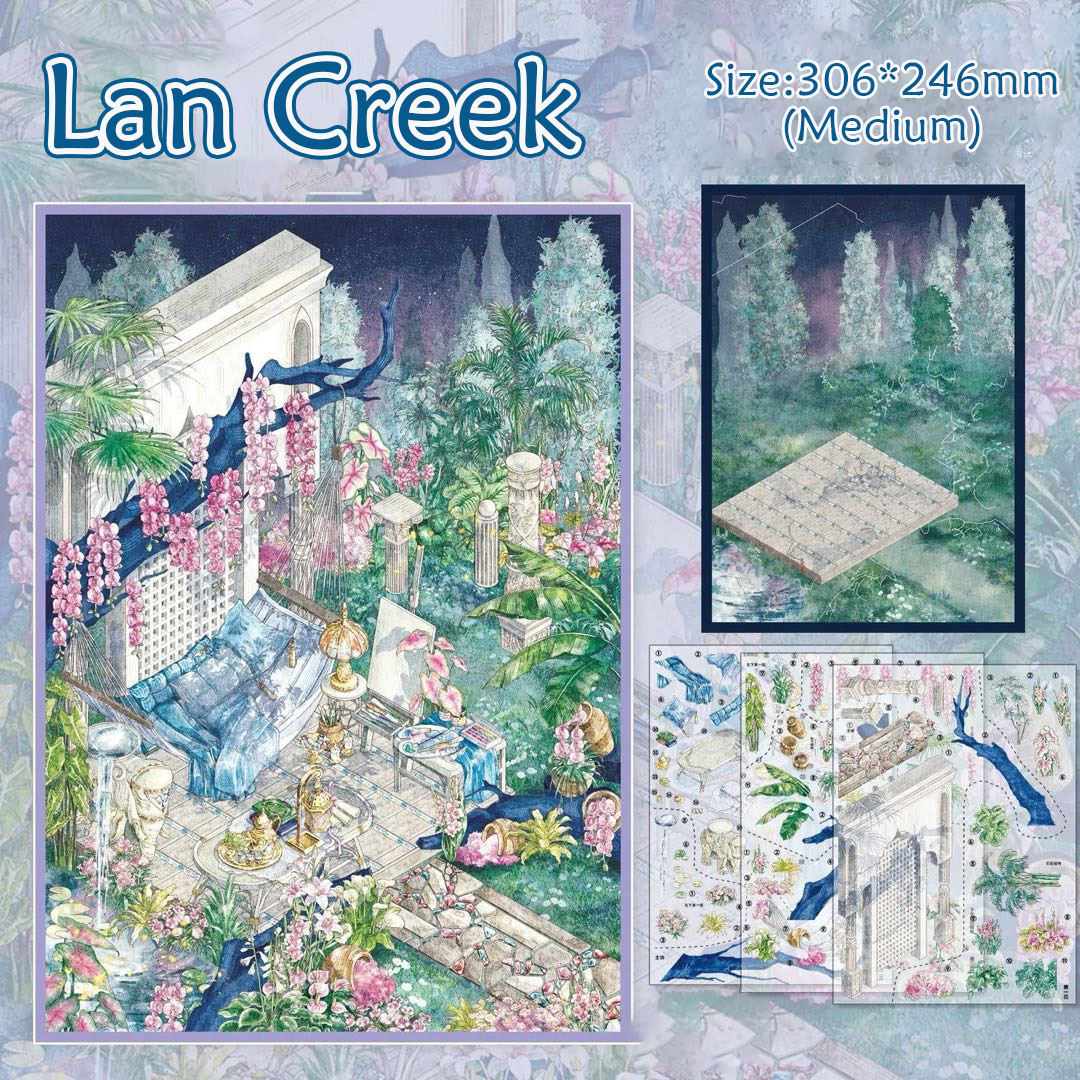 Secret Garden DIY 3D Scene Stickers Collection - 2 Cute Miniature Scenes