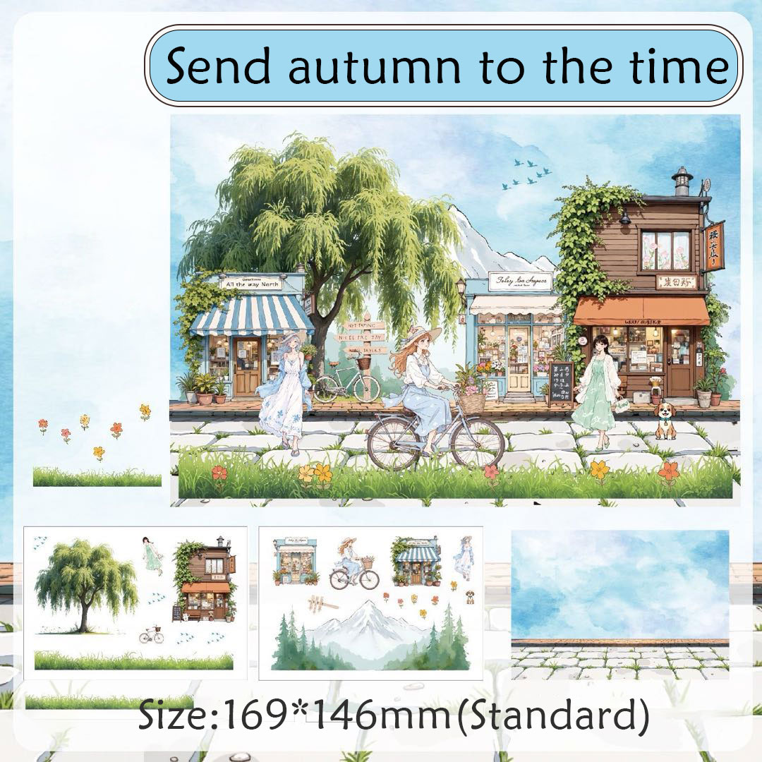 Gilded Seasons DIY 3D Scene Stickers Collection - 4 Cute Miniature Scenes
