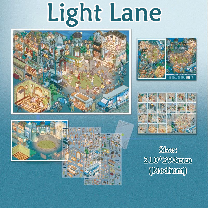 Time Alleys DIY 3D Scene Stickers - 4 Cute Miniature Scenes