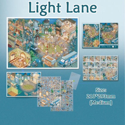 Time Alleys DIY 3D Scene Stickers - 4 Cute Miniature Scenes