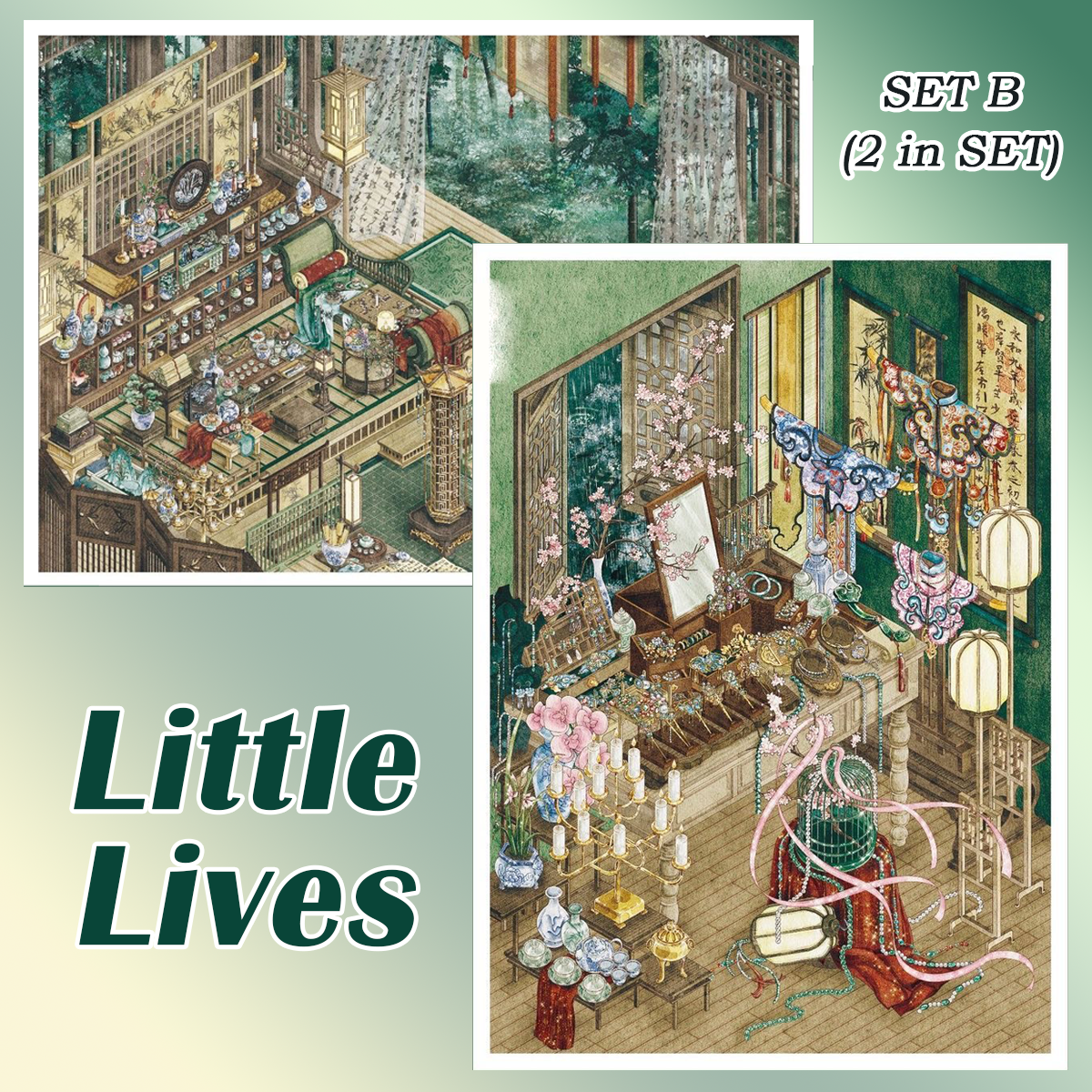 Little Lives DIY 3D Sticker Collection - 7 Cute Miniature Scenes