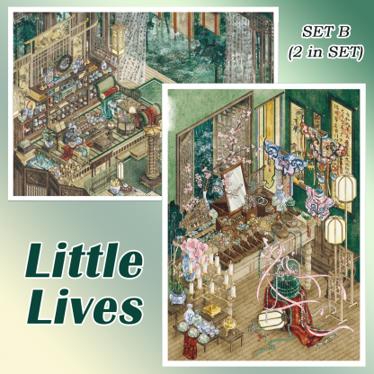 Little Lives DIY 3D Sticker Collection - 7 Cute Miniature Scenes