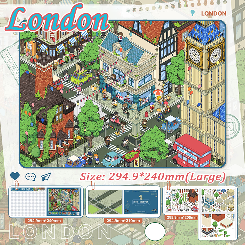 Town Wander DIY 3D Scene Stickers - 2 Cute Miniature Scenes