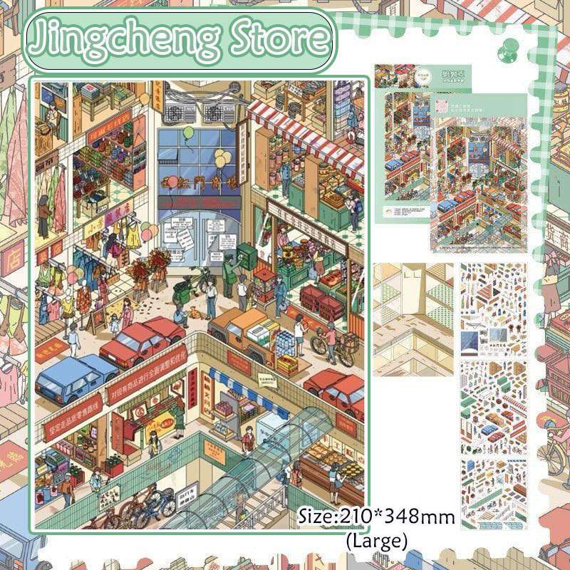 Time Prism  DIY 3D Scene Stickers Collection - 4 Cute Miniature Scenes