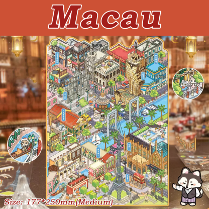 City Beat DIY 3D Sticker Collection - 5 Cute Miniature Scenes
