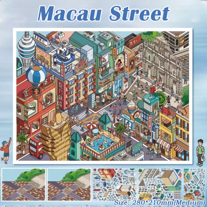 Alleyway DIY 3D Scene Stickers - 2 Cute Miniature Scenes