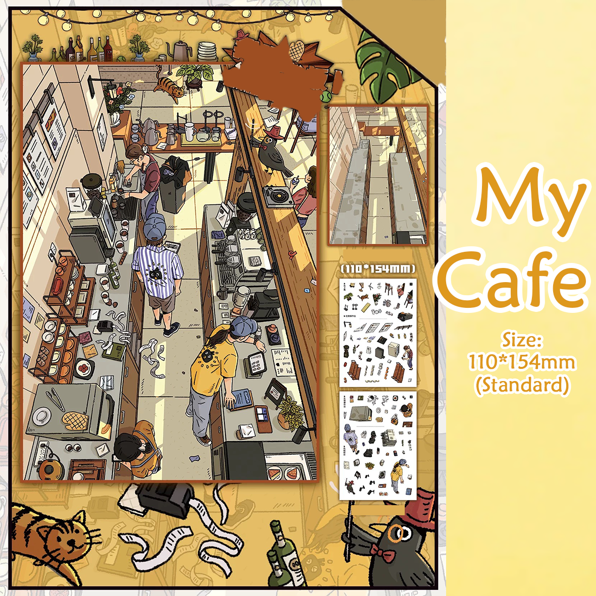 Daily Story DIY 3D Scene Stickers 4 Cute Miniature Scenes