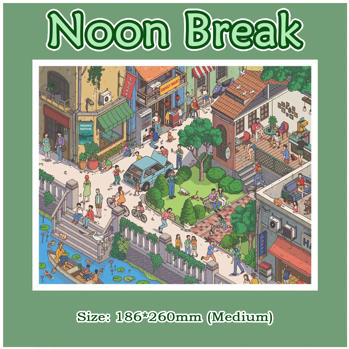 City in a Day DIY 3D Sticker Collection - 4 Cute Miniature Scene