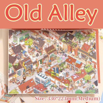 Tiny Town DIY 3D Scene Stickers - 2 Cute Miniature Scenes