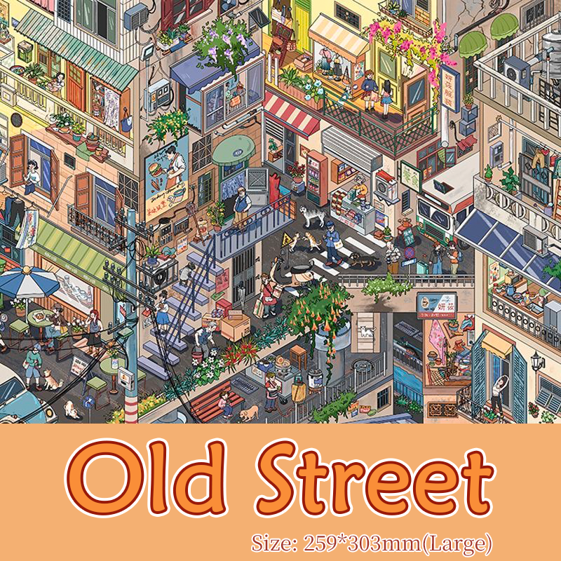 City Snap DIY 3D Sticker Collection - 3 Cute Miniature Scenes