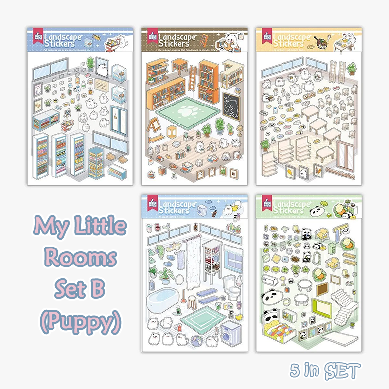My Little Rooms DIY 3D Scene Stickers - 11 Cute Miniature Scenes